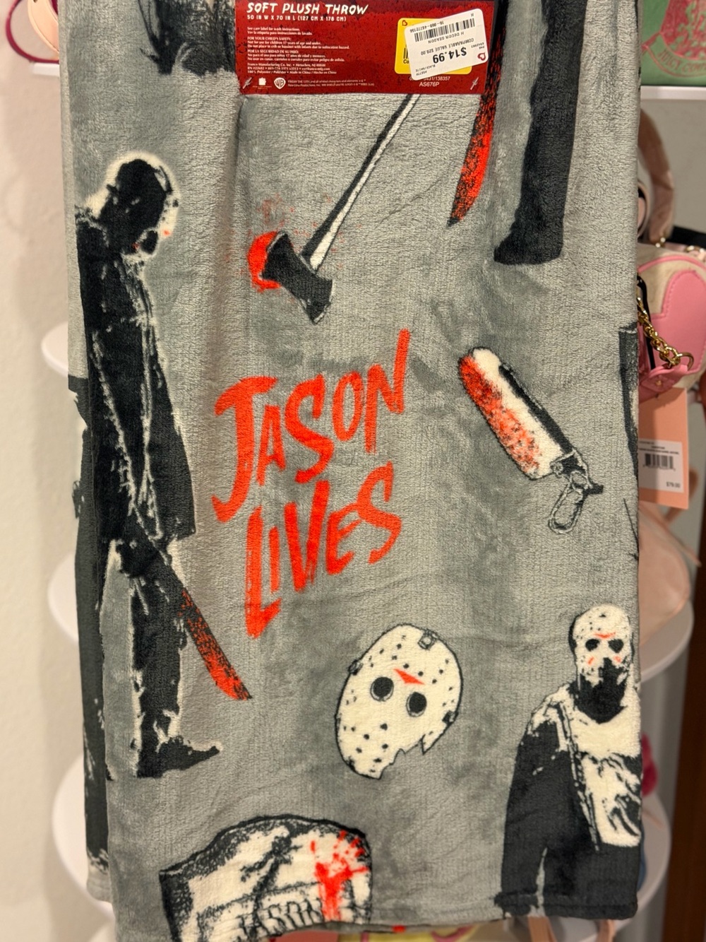 Friday The 13th 🖤 Jason loves Halloween horror film theme Fleece Throw blanket